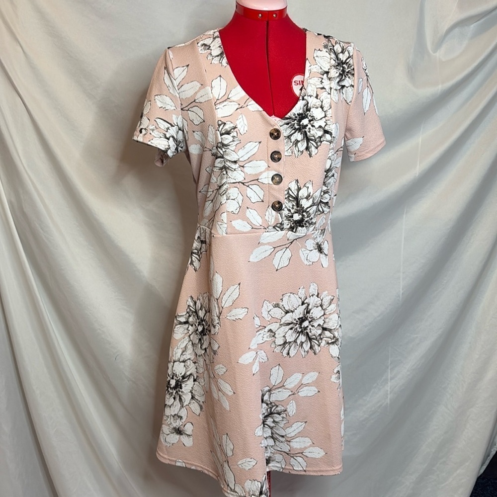 Impress LL75 Short Sleeve Floral Dress